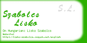 szabolcs lisko business card